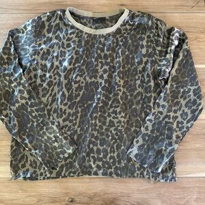 ATM by Anthony Thomas Melillo Silk Leopard Pullover S